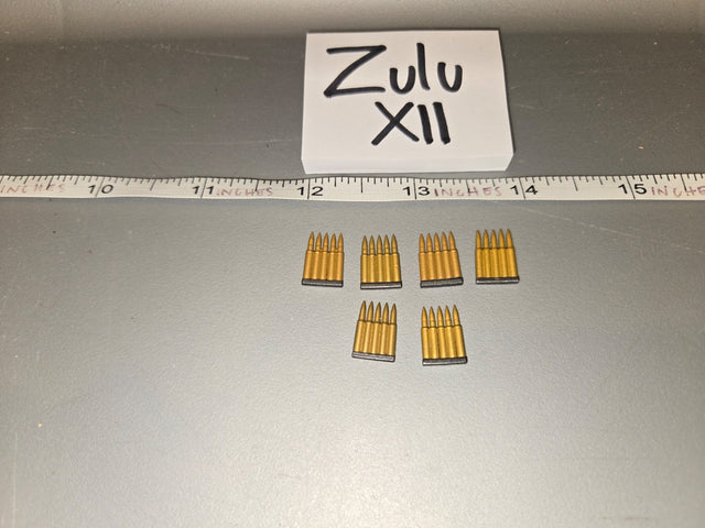 1/6 Scale WWII German Rifle Ammunition Stripper Clips Set - Zulu XII