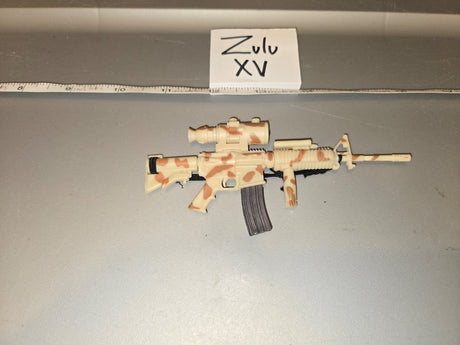 1/6 Scale Modern Era M4A1 Carbine Rifle with Scope and Sling Desert Camouflage