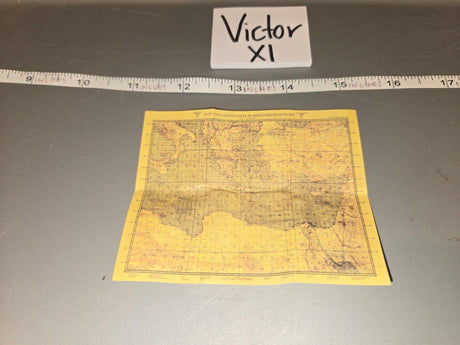 1/6 Scale WWII German Luft Navigation Map in Mercator Projection - Victor XI