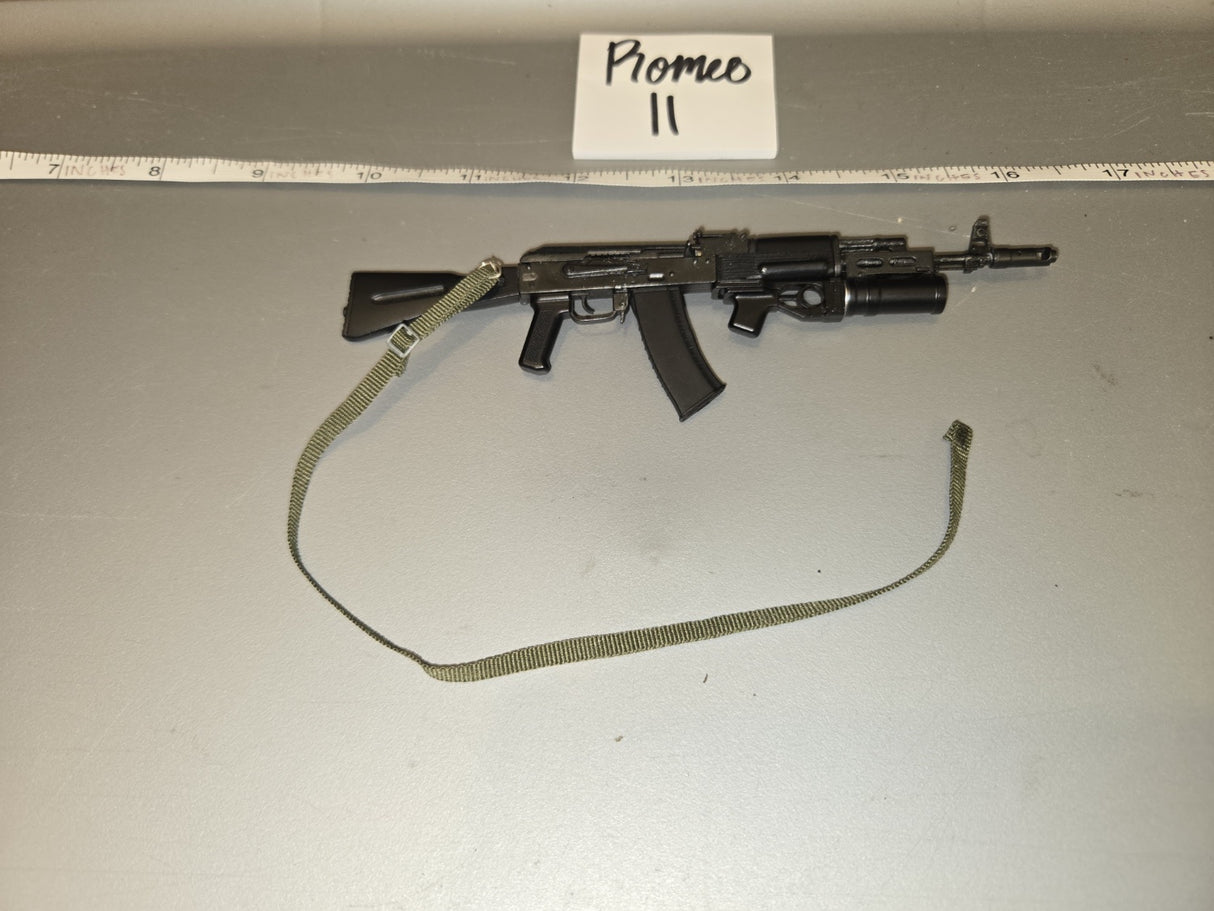 1/6 Scale Modern Era Russian AK-74M Rifle with Underbarrel Grenade Launcher and Sling - Promeo 11