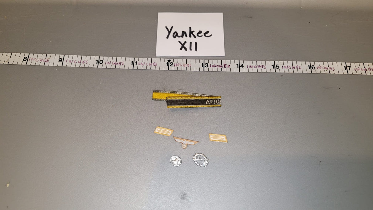 1/6 Scale WWII German Insignia Lot - Afrika Korps