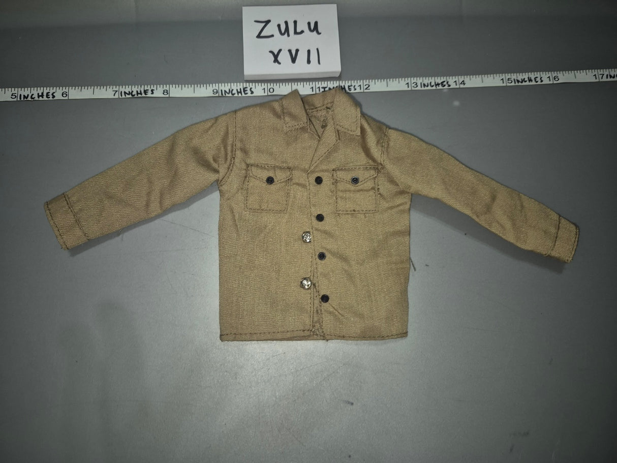 1/6 Scale WWII US Khaki Long Sleeve Field Shirt - Zulu XVII
