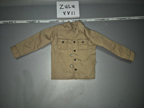 1/6 Scale WWII US Khaki Long Sleeve Field Shirt - Zulu XVII
