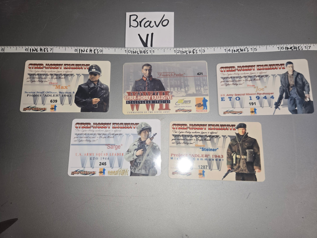 1/6 Scale Dragon Cyber Hobby Figure Cards Lot