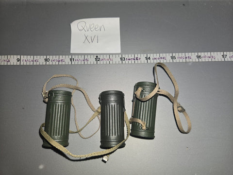 1:6 WWII German Gas Mask Canister Lot