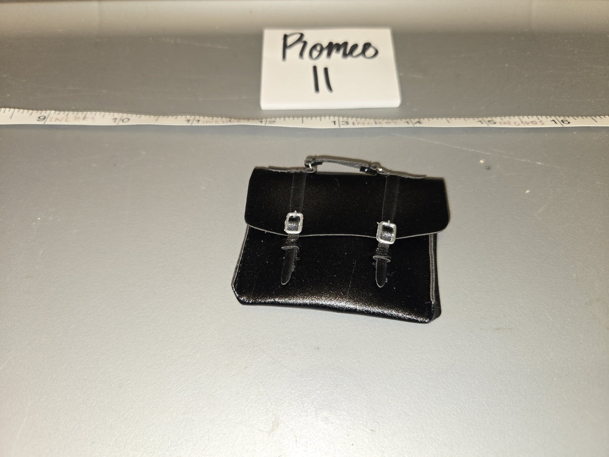 1/6 Scale Modern Era Black Leather Briefcase - Promeo 11