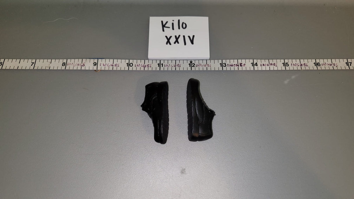 1/6 Scale Modern Black Dress Shoes