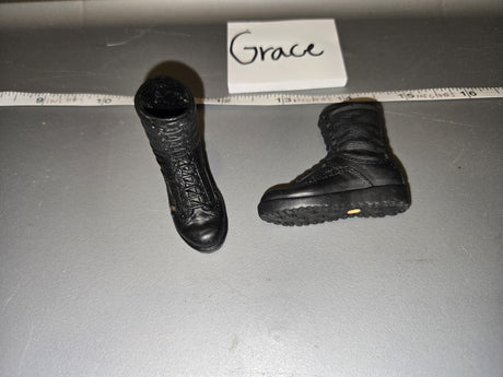 1/6 Scale Modern Era Black Combat Boots - Grace