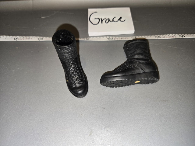 1/6 Scale Modern Era Black Combat Boots - Grace