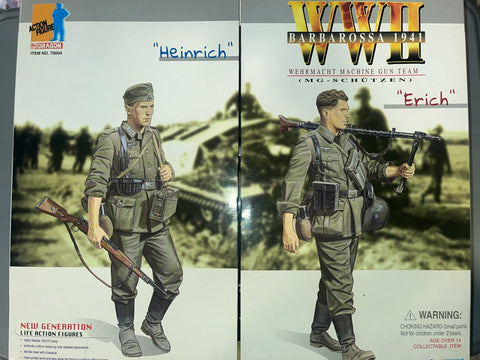 1/6 Scale WWII German MG-34 Machine Gun Team - Heinrich and Erich - NIB Dragon