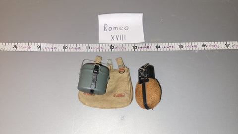 1/6 Scale WWII German Bread Bag, Canteen, Mess Kit - Soldier Story
