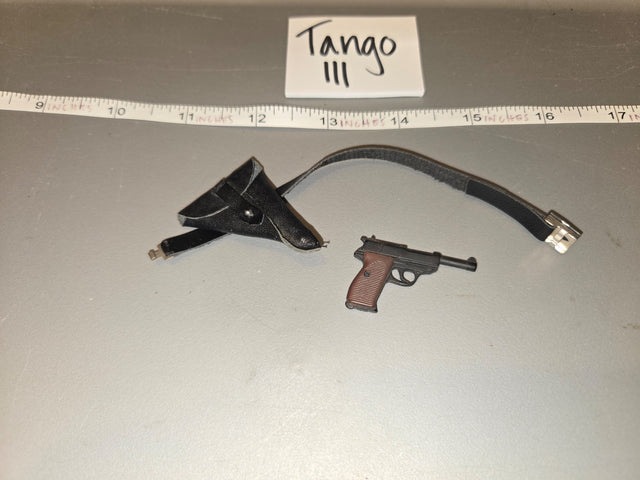 1/6 Scale WWII German Walther P38 Pistol and Holster Set - Tango III