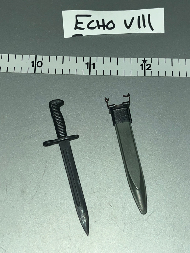 1/6 Scale WWII US Bayonet and Sheath - Metal - DID