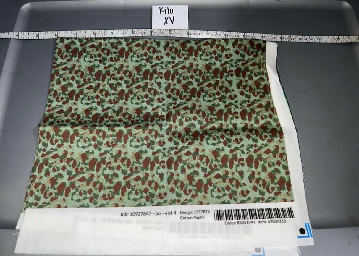 1/6 Scale WWII US Marine / USMC Green Frogskin Camouflage Cloth Print