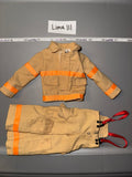 1/6 Scale Modern Firefighter Bunker Gear Uniform