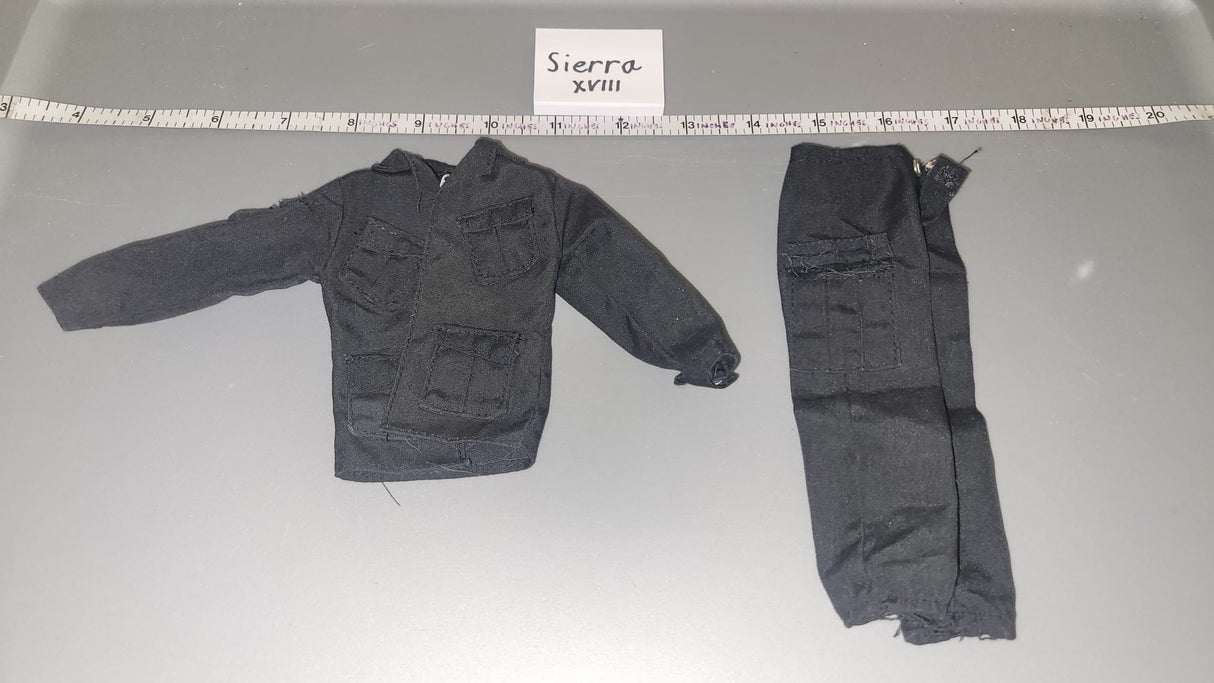 1/6 Scale Modern Era Black BDU Uniform