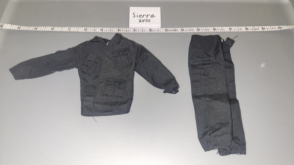 1/6 Scale Modern Era Black BDU Uniform