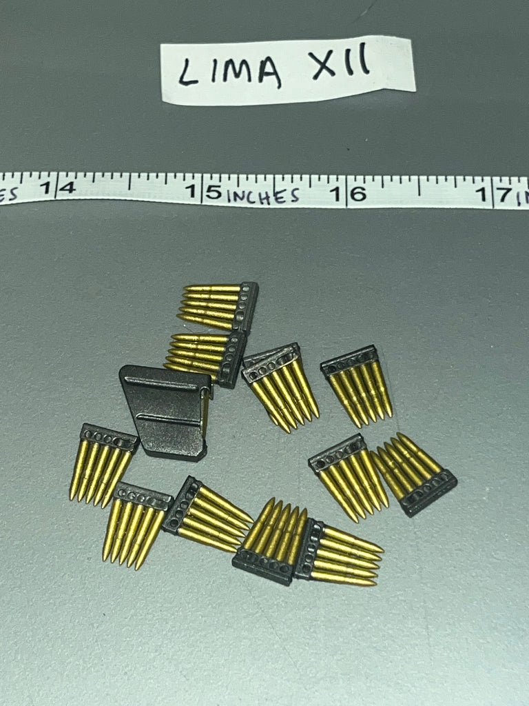 1:6 Scale WWII British Enfield Rifle Ammunition Clip Lot