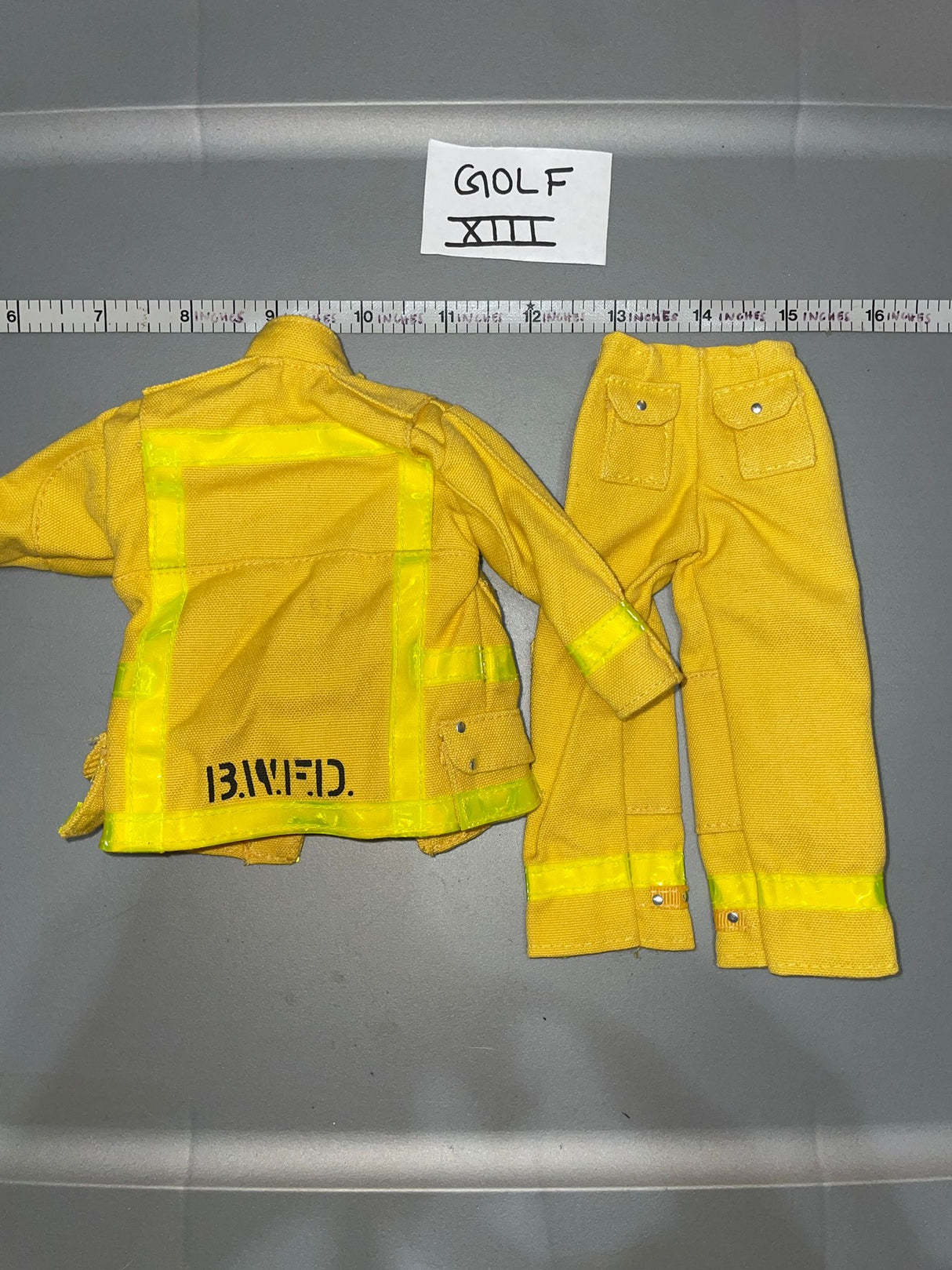 1/6 Scale Modern Era Firefighter Bunker Gear Uniform