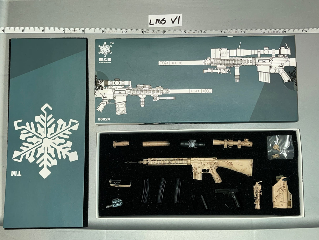 1/6 Scale Modern Era NSW Marksman Rifle Mk12 (Seal, Delta, Ranger) Weapons Set - NIB Easy and Simple Set 06024