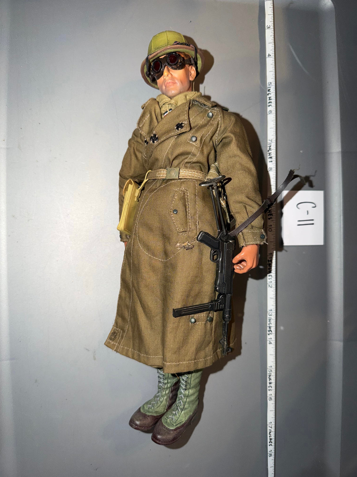 1:6 Scale WWII German Afrika Korps Motorcycle Rider Dressed Figure - BBI