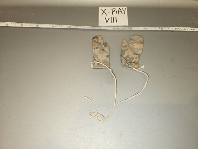 1/6 Scale Camouflage Mitten Set with Wrist Ties - X-Ray VIII