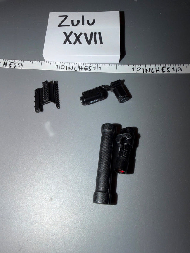 1/6 Scale Modern Era Tactical Flashlight and Laser Sight Set