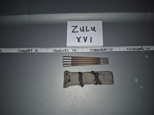 1/6 Scale WWII German Tent Pole Set with Bag - Zulu XVI