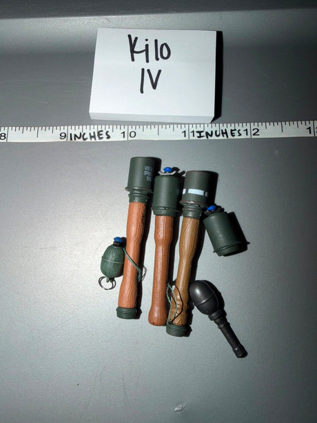 1/6 Scale WWII German Stick Grenade and Egg Grenade Lot