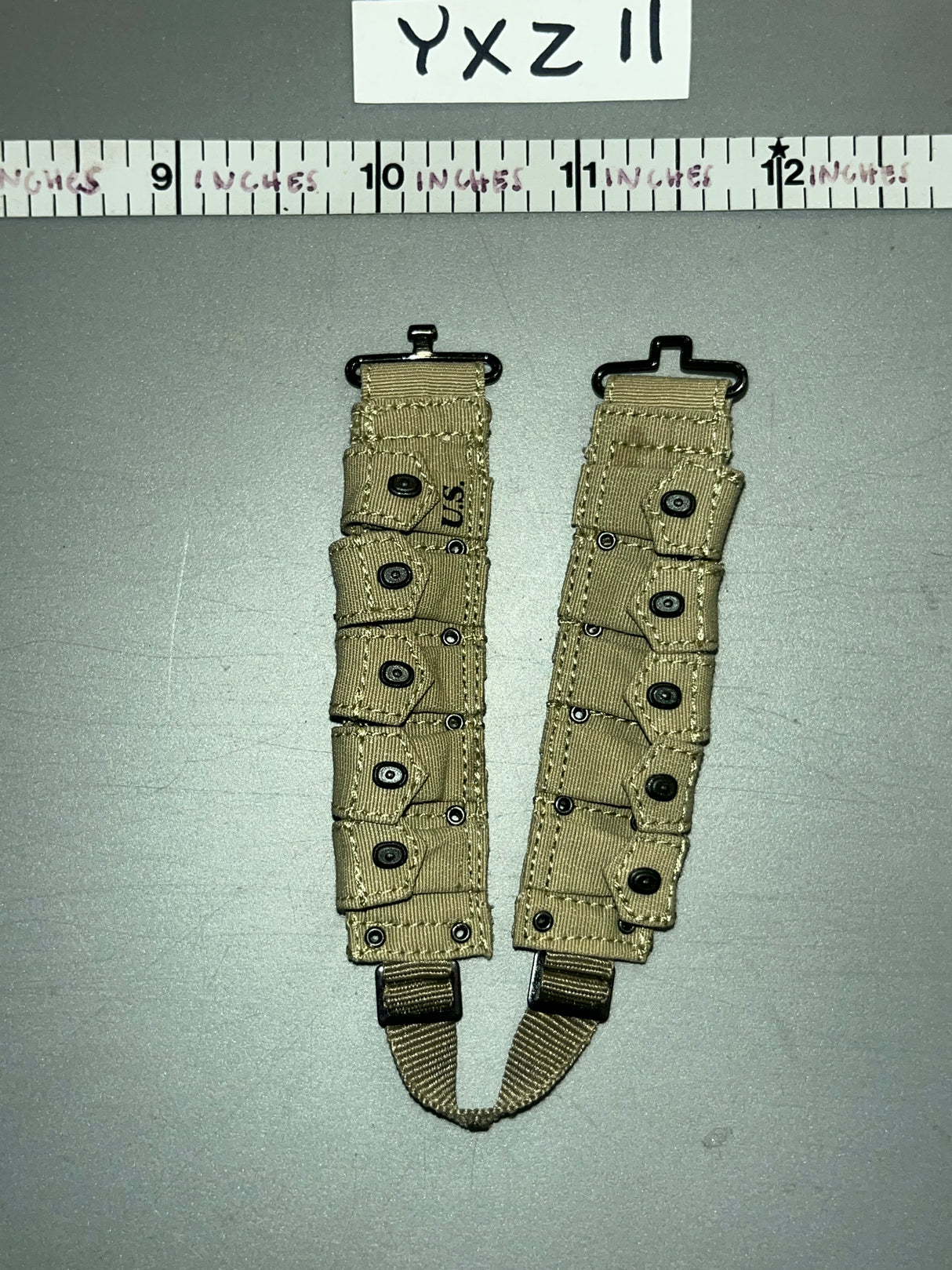 1:6 Scale WWII US M1 Rifle Ammunition Web Belt - Ranger Private Caparzo - Facepool