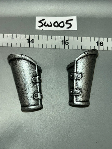 1:6 Scale Medieval Knight Metal Wrist Guards 1