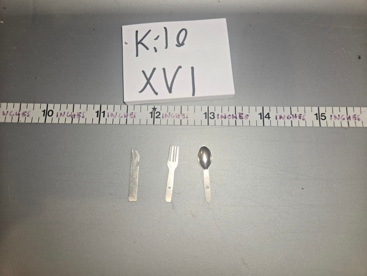 1/6 Scale WWII German Mess Kit Silverware Utensil Lot