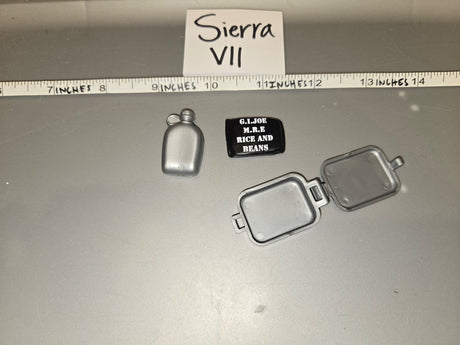 1/6 Scale GI Joe MRE Rice and Beans, Canteen, and Mess Kit Set - Sierra VII