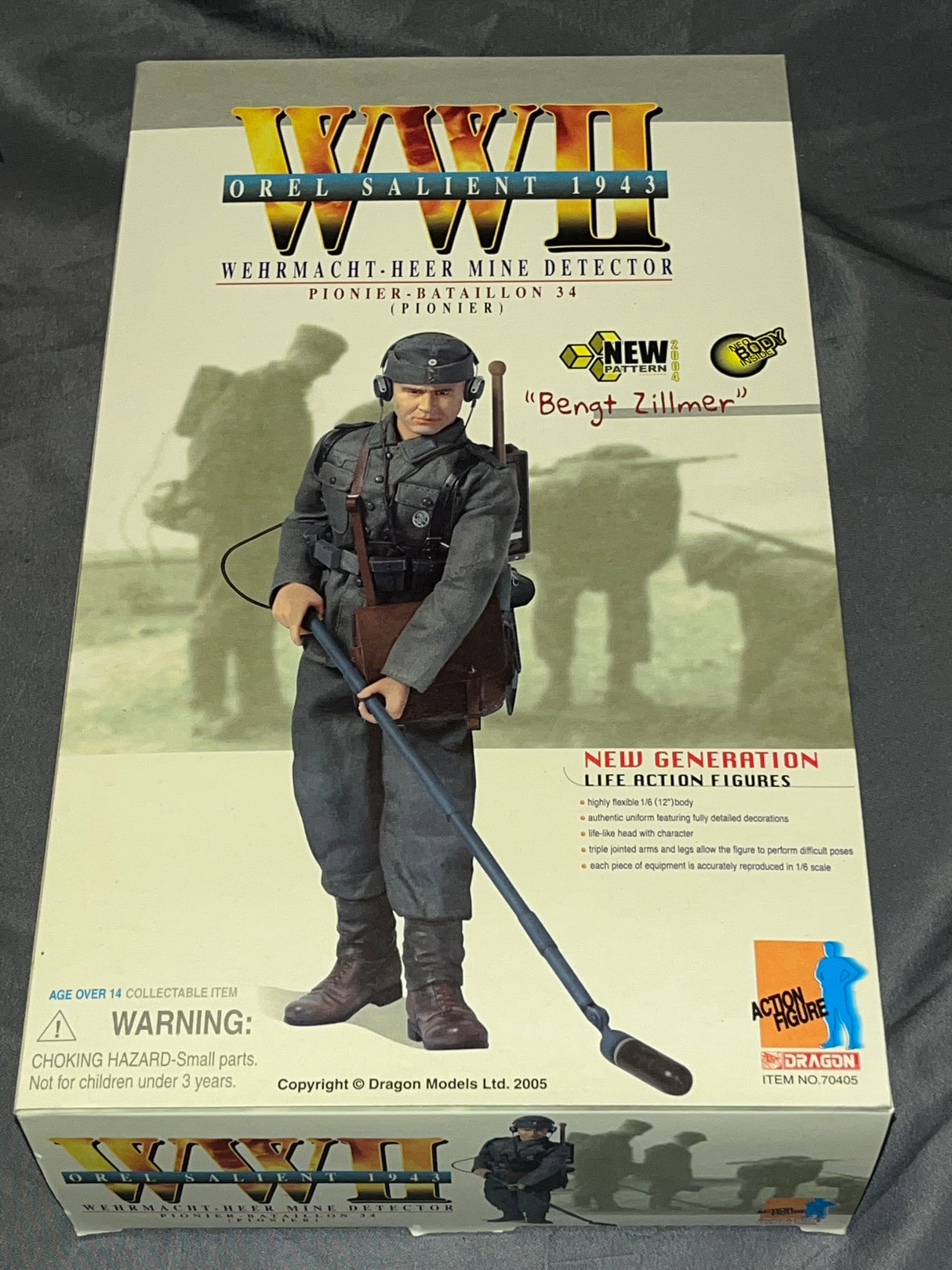 1/6 Scale WWII GERMAN Engineer Mine Detector Bengt Zellmer - NIB Dragon -