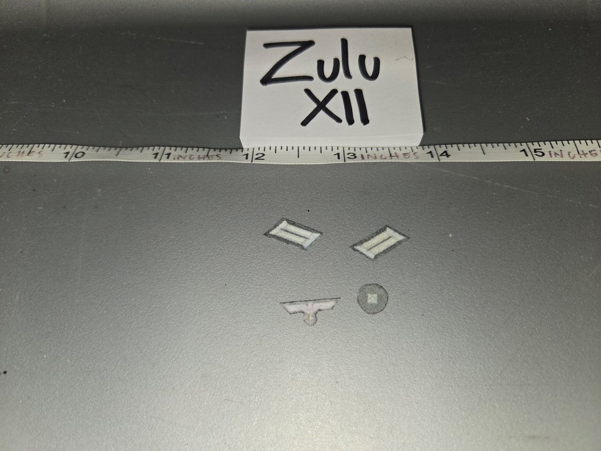 1/12 Scale WWII German Rank Insignia Set - Zulu XII