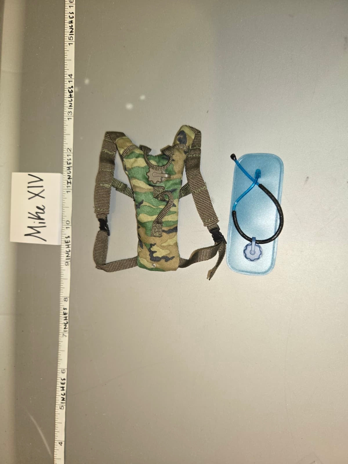 1:6 Scale Modern Era Woodland Camelback Hydration Backpack
