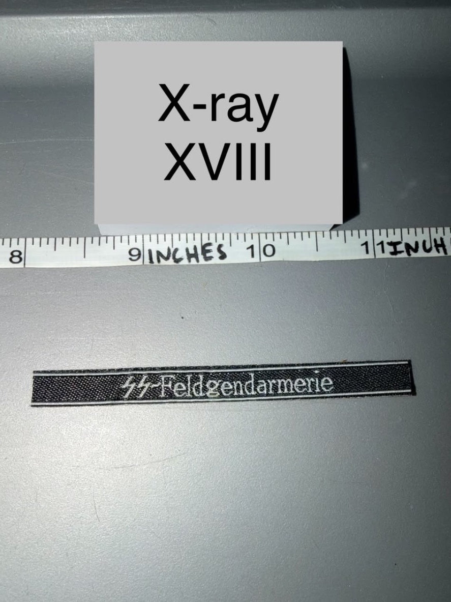 1/6 Scale WWII German Waffen Feldgendarmerie Cuff Title - X-ray XVIII