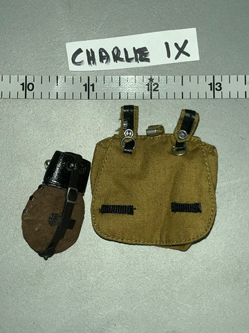 1/6 Scale WWII German Bread Bag and Canteen - DID
