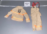 1/6 Scale Modern Era Firefighter Bunker Gear Uniform