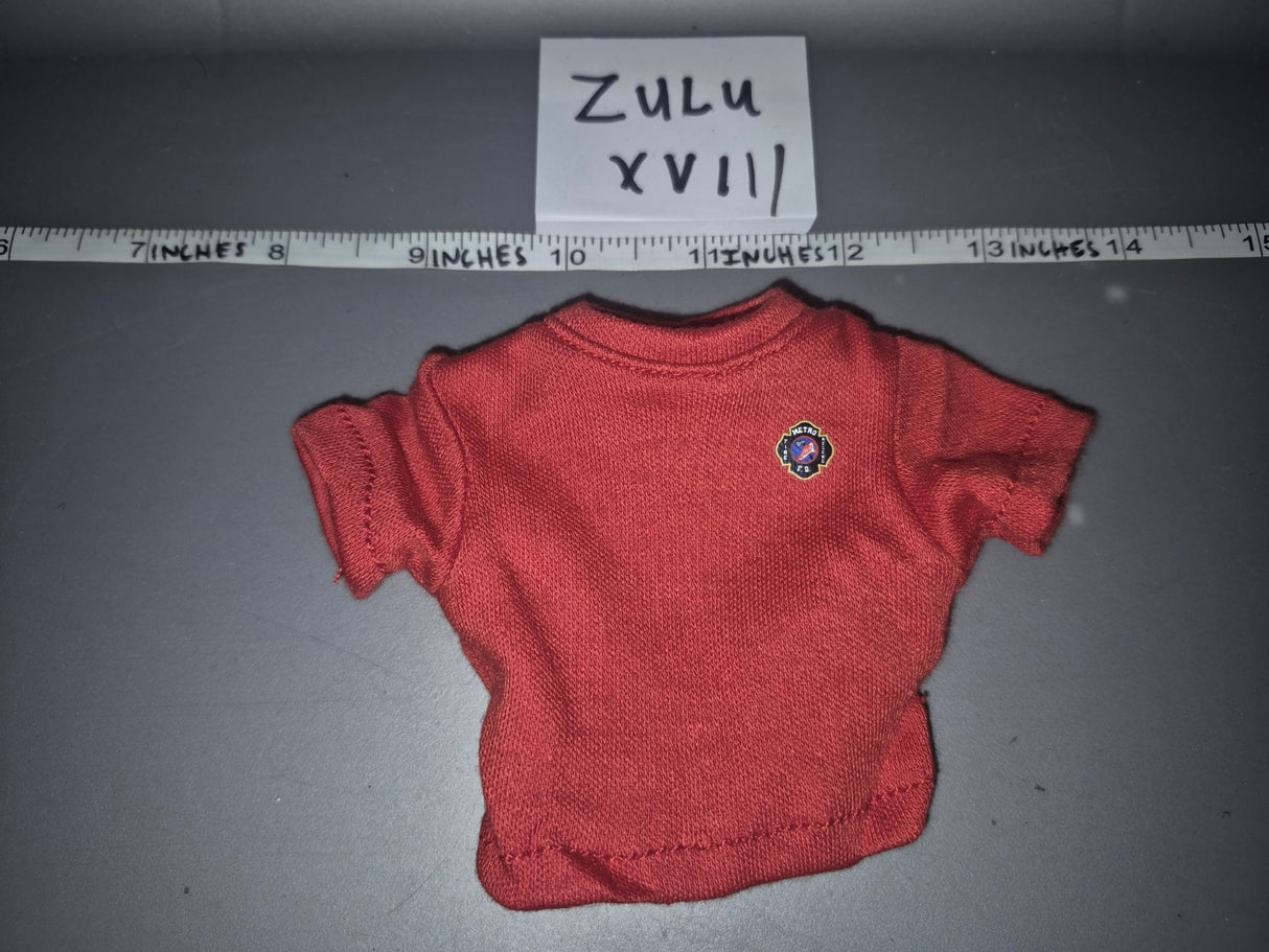 1/6 Scale Modern Era Firefighter Red T-Shirt - Zulu XVII