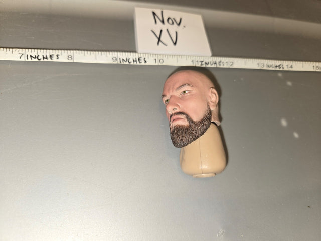 1/6 Scale Bald Bearded Male Head Sculpt - Nov. XV