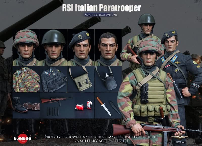 *Preorder* 1/6 RSI Italian Paratrooper, Northern Italy 1944-1945 UD9068- Ujindou
