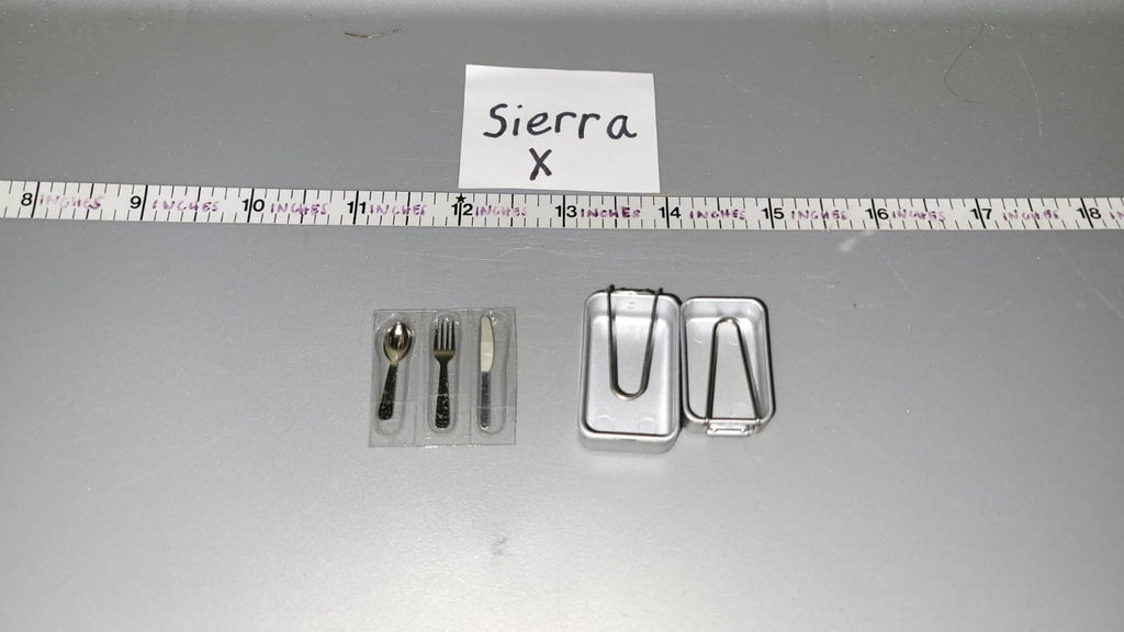 1/6 Scale WWII British Mess Tins and Utensils
