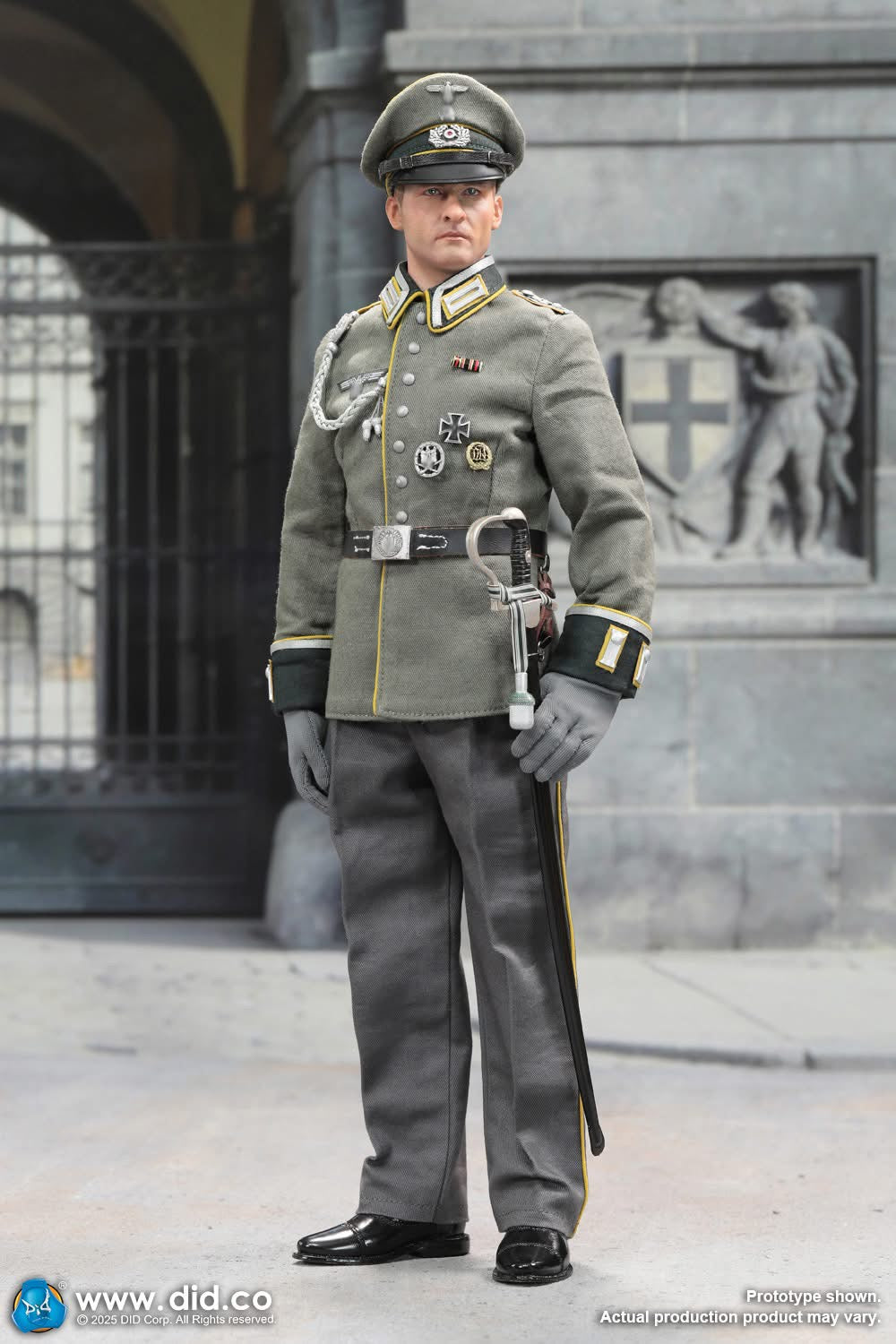 1/6 Scale WWII German Cavalry Standard Bearer Dress Uniform Figure - NIB DID D80193