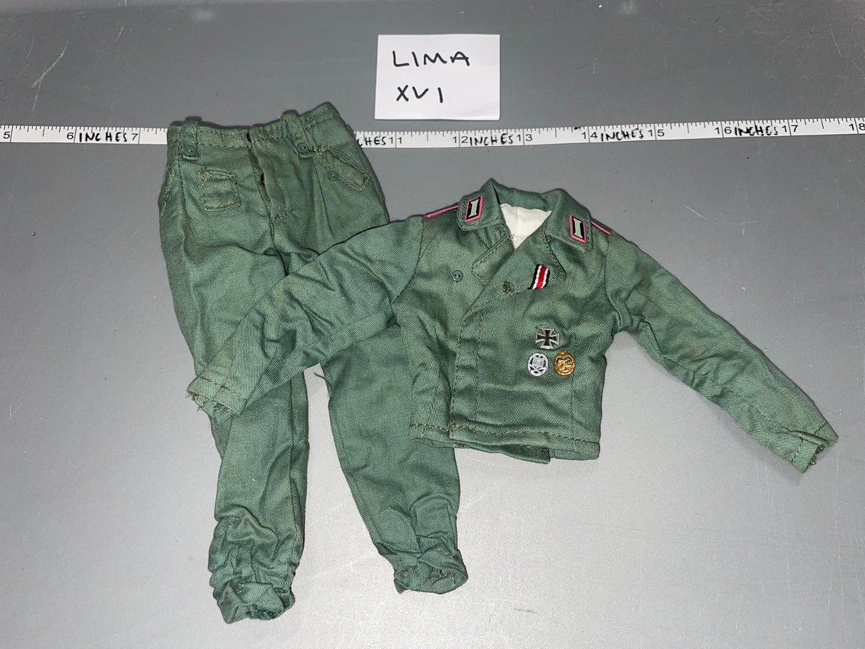 1/6 Scale WWII German Grey Reed Green Tanker Uniform