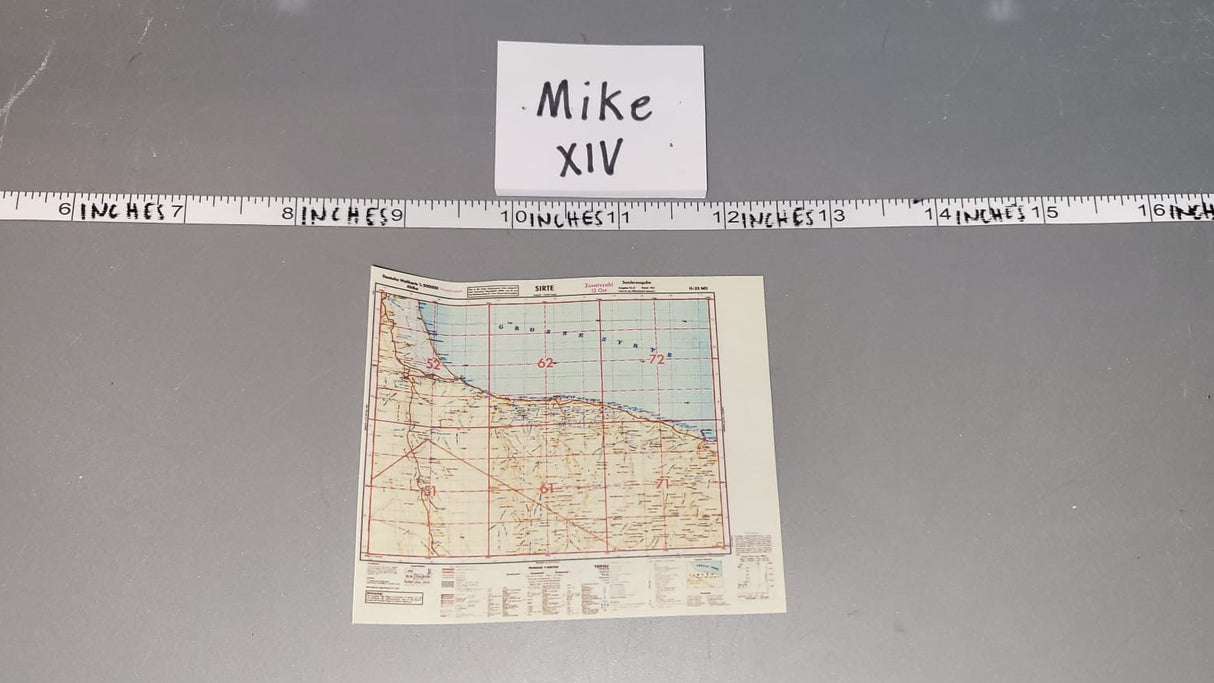 1:6 Scale WWII German Afrika Korps Map - DID