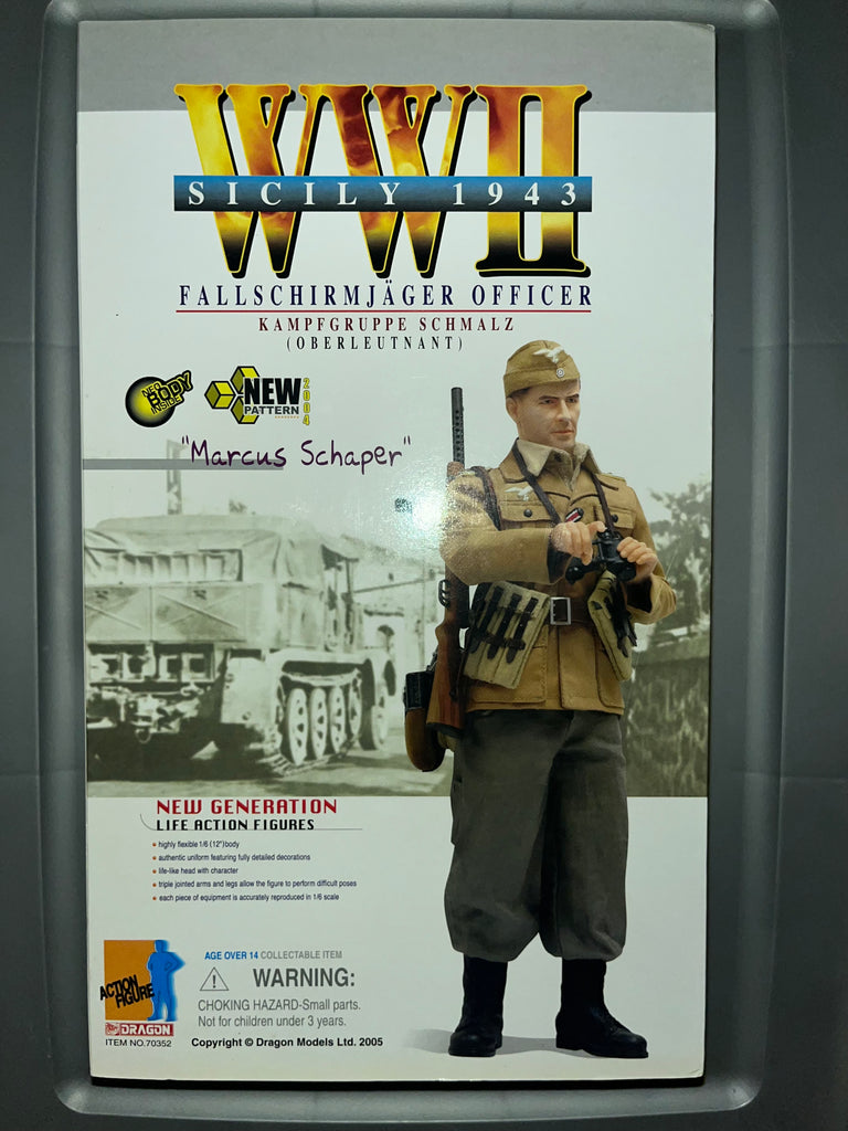 1/6 Scale WWII German Sicily Fallschirmjager - Marcus Schaper - NIB Dragon