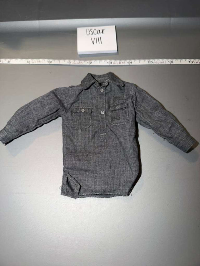 1/6 Scale WWII German Grey Work Shirt - Oscar VIII