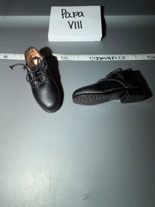 1/6 Scale Modern Era Black Dress Shoes - Papa VIII