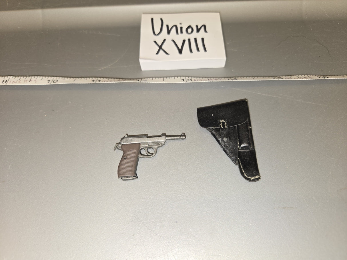 1/6 Scale WWII German Walther P38 Pistol and Holster - Union XVIII